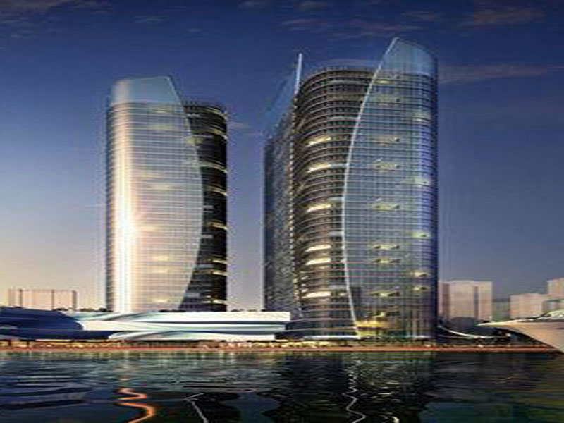 九游会官网暖通配套施工的—青岛中联双子塔